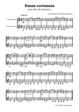 Danza cortesana para dúo de clarinetes / Courtly Dance for Clarinet Duo